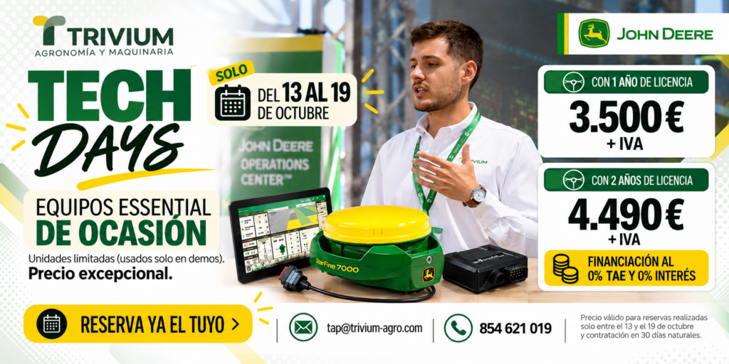 Banner promocional Tech Days de maquinaria agrícola